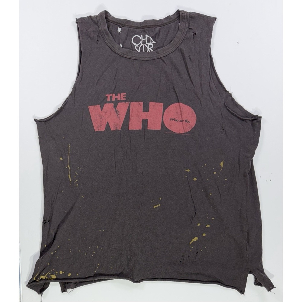 Chaser The Who "Who Are You" Distressed Tank Top Grunge Rock Tee M